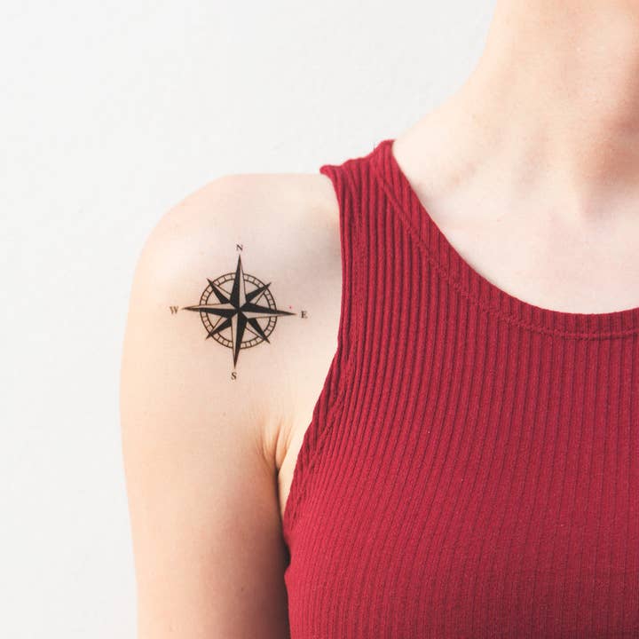 THE COMPASS Tattoo (Pack of 2) for wholesale by Tattoonie
