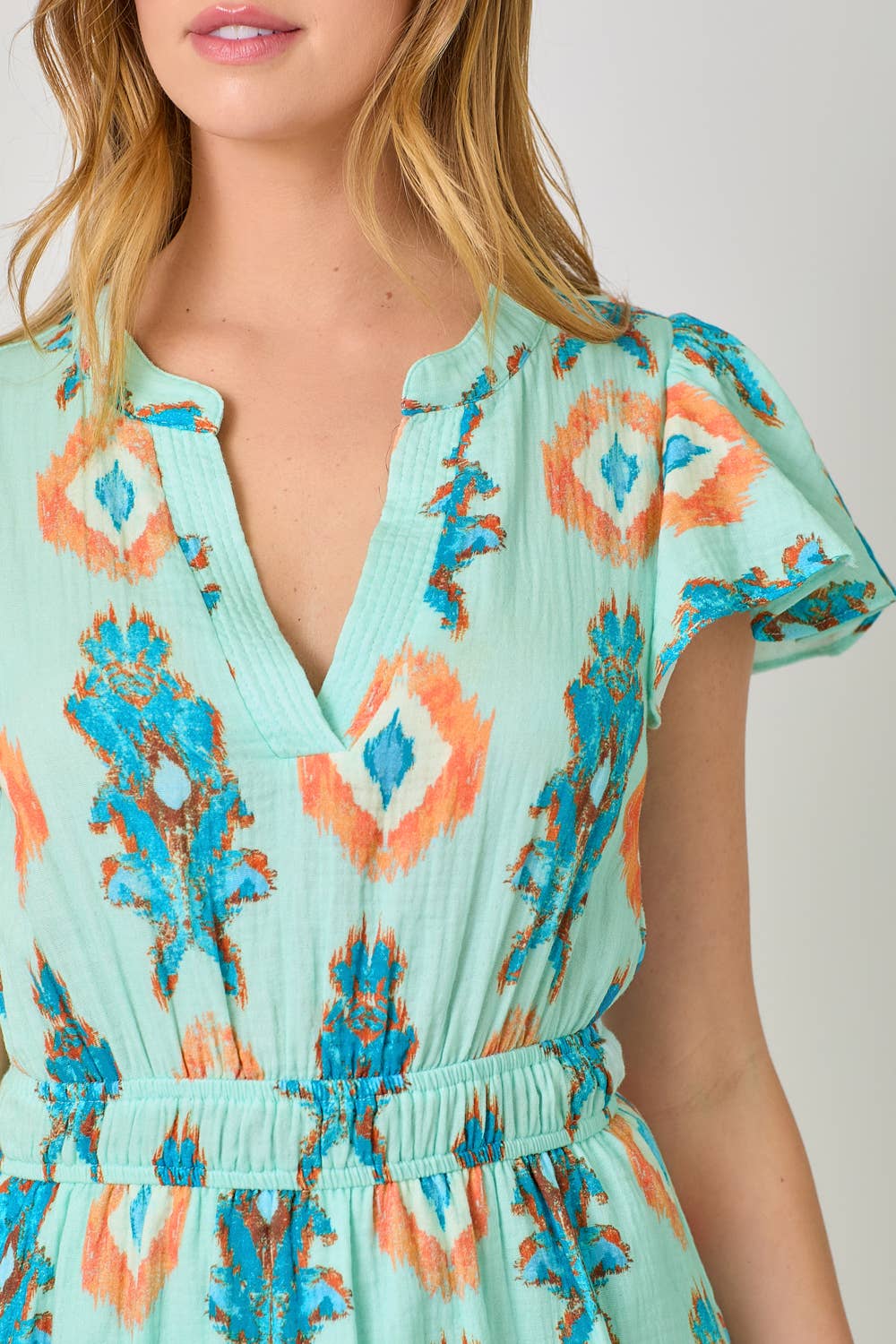 Mystree – Engroshandel Kjole - Dame – 61021 Trykt Dobbel Gauze Kjole15