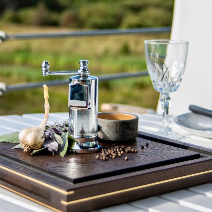 Rune-Jakobsen Design - Wholesale Pepper Mill - The original 'Chefs Mate' - 5.3" polished chrome grinder