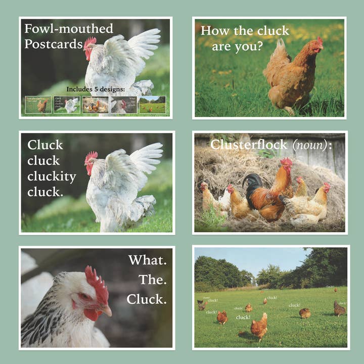 Fowl-Mouthed Chicken Postcards for wholesale by MillerMakerStudio