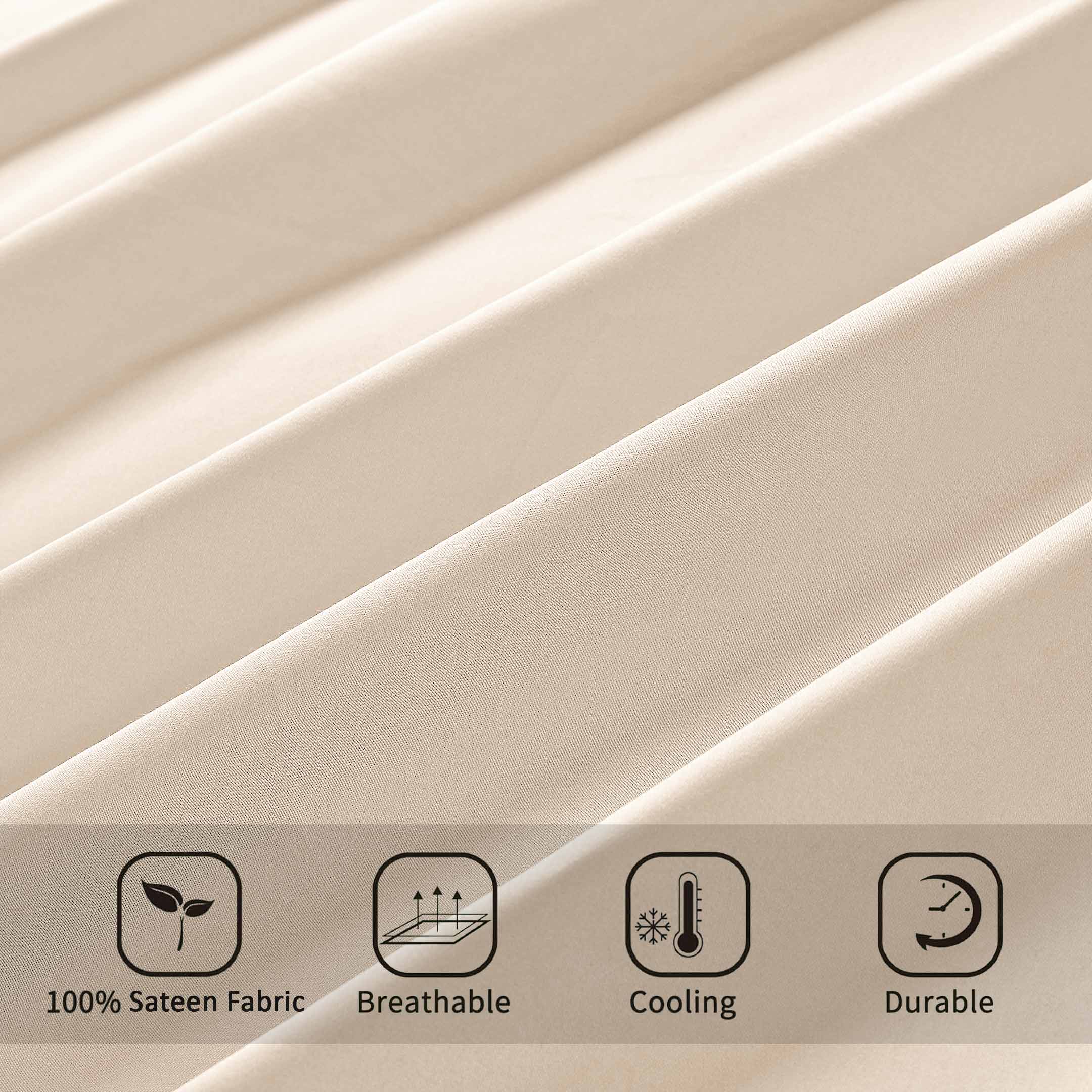 Cottonpassion_US – Conjunto de lençóis por atacado – Jogo de lençol em algodão cetim 400 fios com bordado - 4 peças32