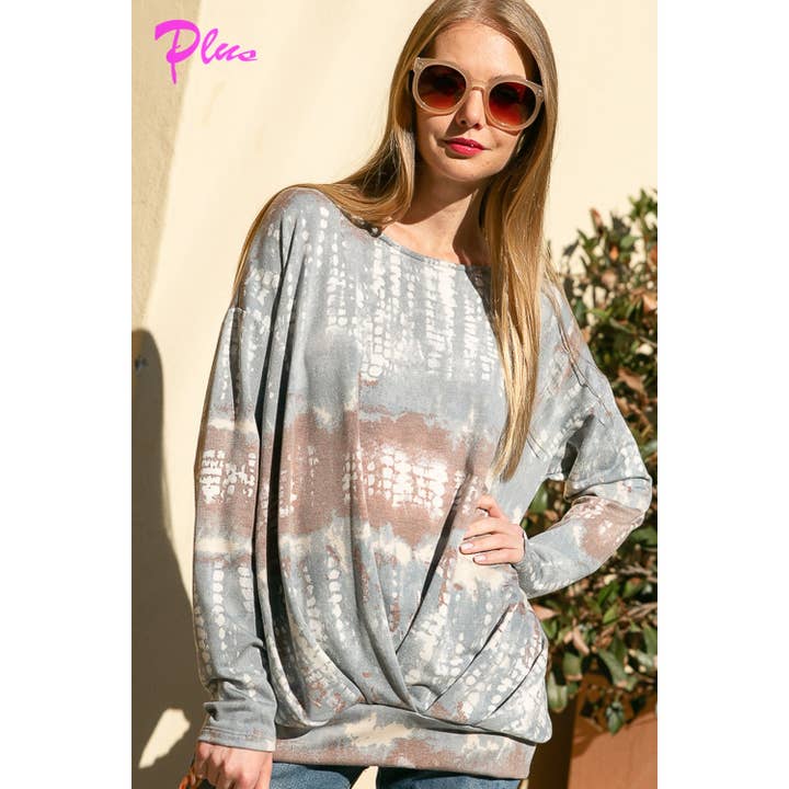 PLUS BAMBOO TIE DYE SWEATSHIRTS for wholesale by 1clique co.