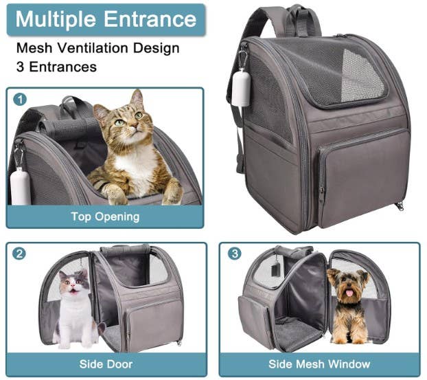 Jespet - Wholesale Pet Carrier - Cat/Dog - GOOPAWS Pet Carrier Backpack for Dogs and Cats, Collapsible with Breathable Mesh Dog Backpack, for Pets Up to 25 Lbs5