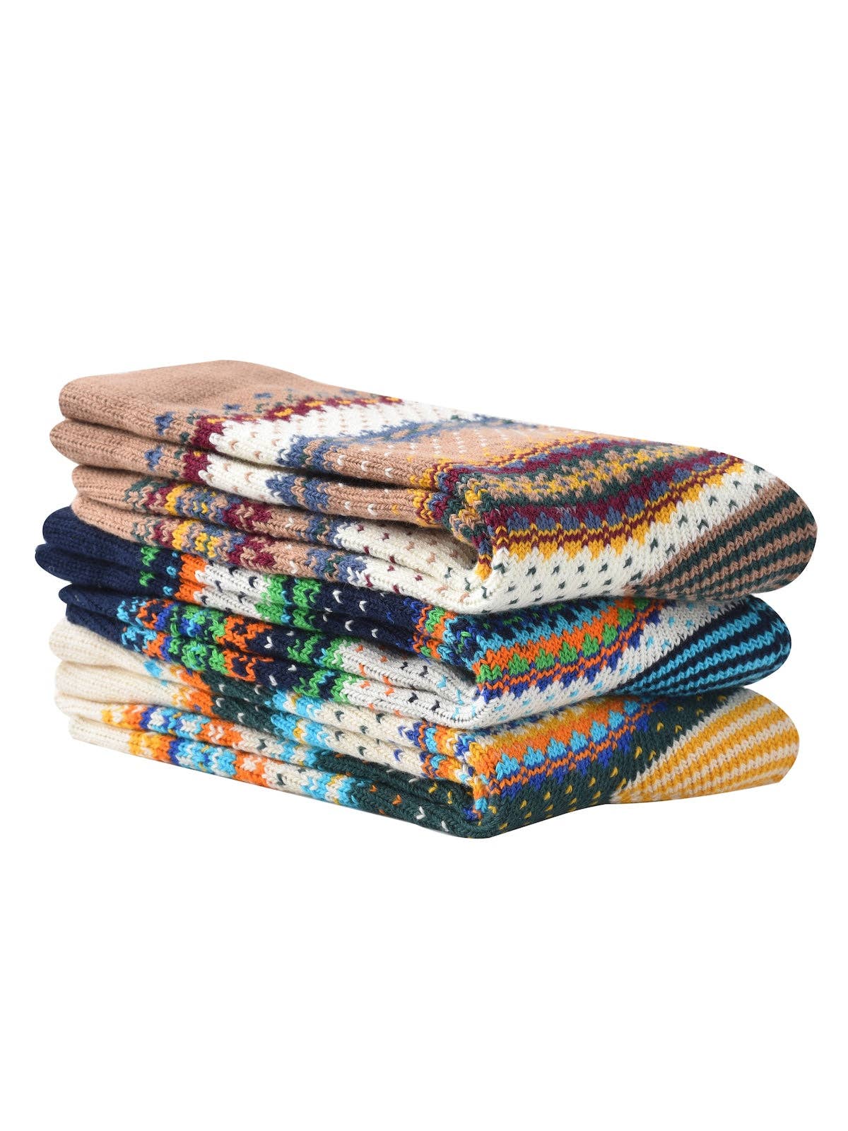 Funkyrel® Atzbranding Limited - Wholesale Socks - Women's - Rufia - Retro Checkered Knit Crew Socks for Winter3