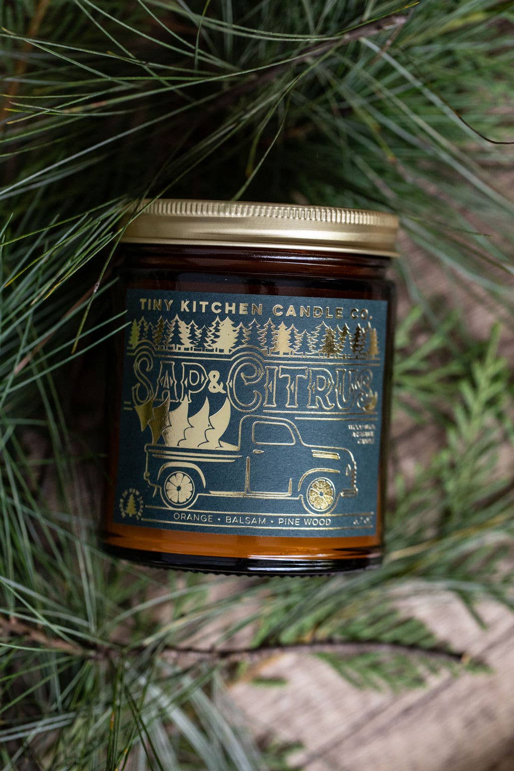 Tiny Kitchen Candle Co. – wholesale Burkljus – Sap & Citrus Wood Wick Candle-8 oz.1