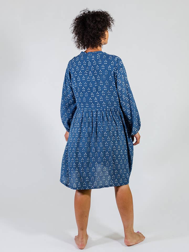 Mata Traders - Wholesale Dress - Women's - Sohla Mini Dress Indigo Mix