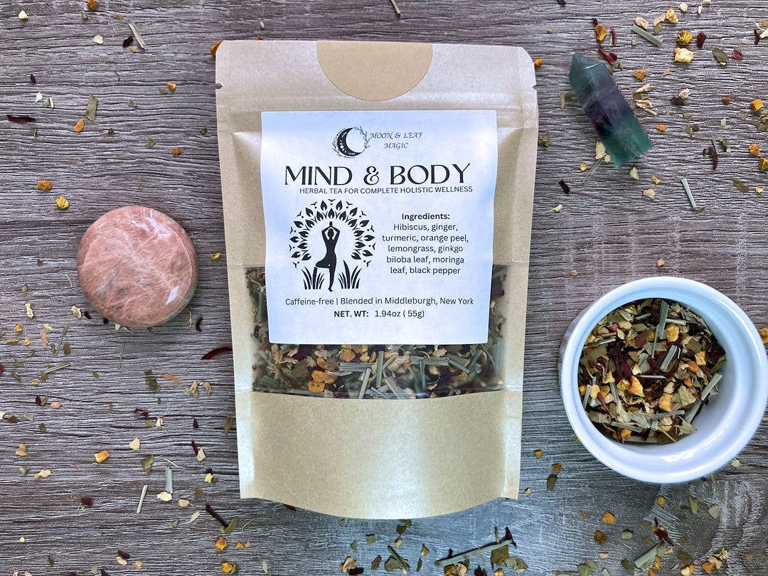 Moon & Leaf Magic - Wholesale Loose Tea - Mind & Body Herbal Tea w/ Ginger, Turmeric, Hibiscus, Orange
