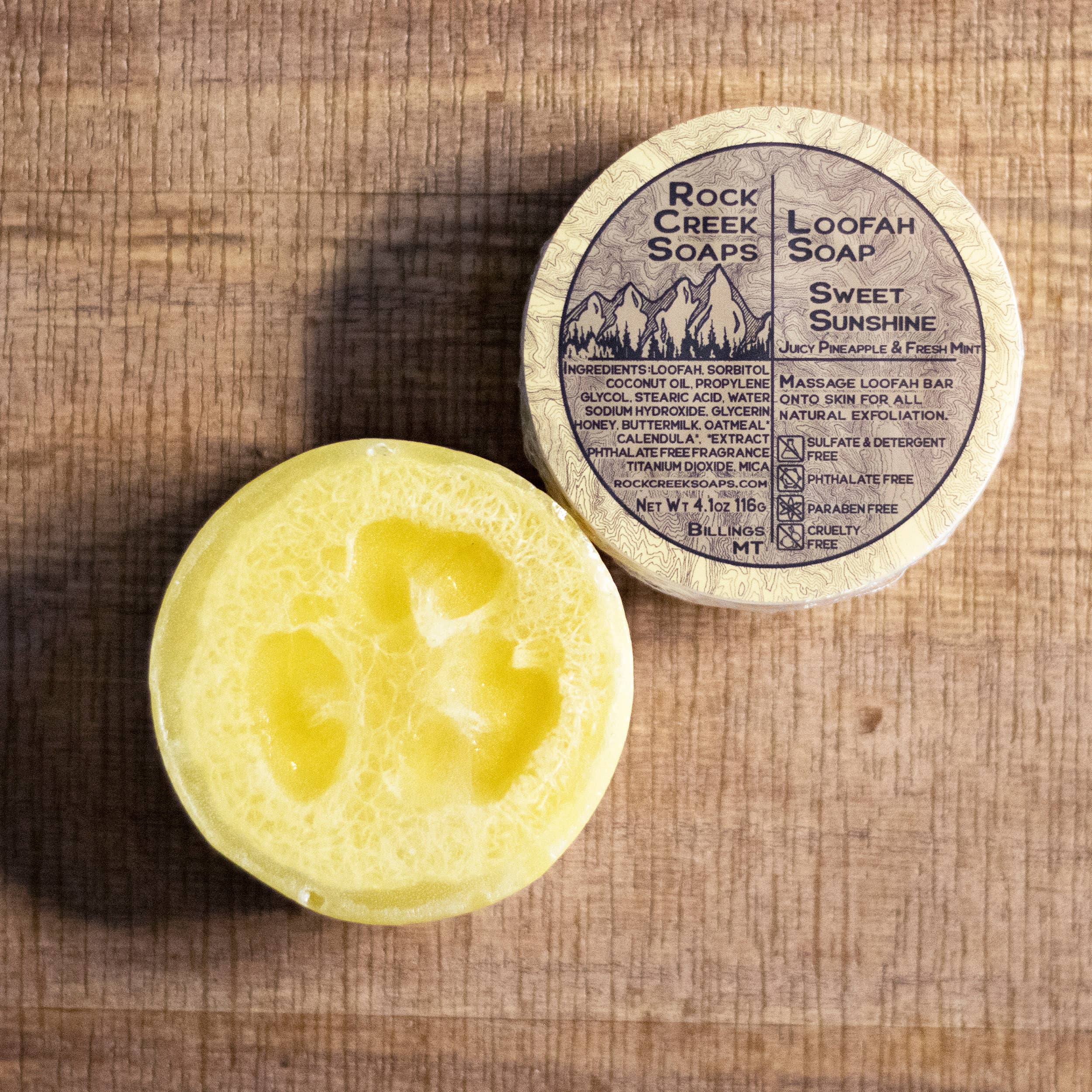 Rock Creek Soaps - Wholesale Loofah - Sweet Sunshine Loofah Soap | Pineapple Mint3