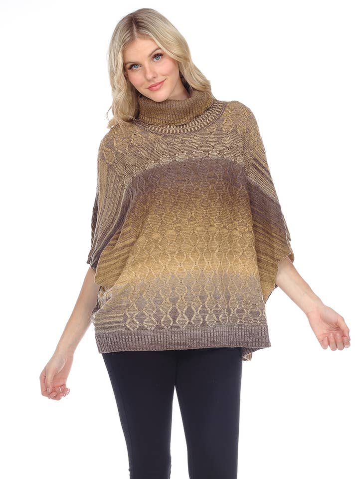 Turtle Neck Poncho for wholesale by The Collection Royal / Royal Handicrafts