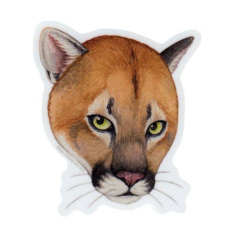 Florida Panther Vinyl Animal Sticker for wholesale by Kate Dolamore Art