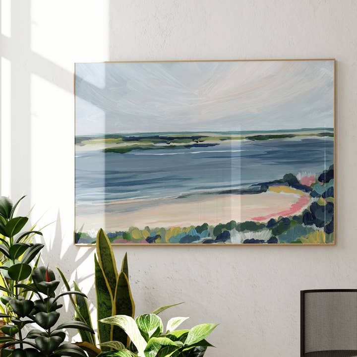 Uitzicht op Chatham Bars, Cape Cod, ingelijste kunst aan de muur voor wholesale door Green Barn Studio