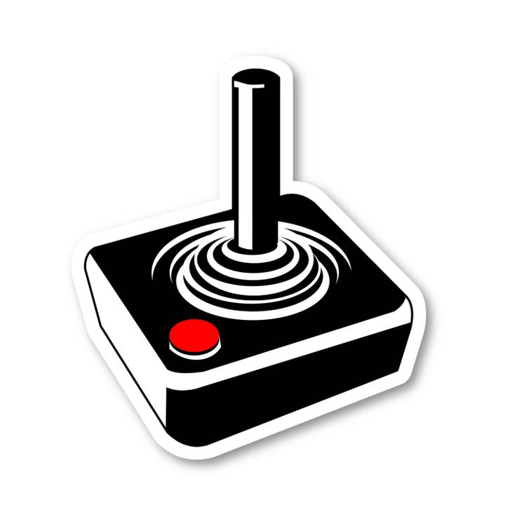FunPopStickers - Wholesale Sticker - Video Game Retro Joystick Laptop Stickers Phone Stickers 3 Pack - Set of 2.5, 3 and 4 Inch Vinyl Laptop Stickers - Laptop Stickers Phone Stickers for Laptop, Phone, Water Bottle, Car & More Decal (3 Pack)