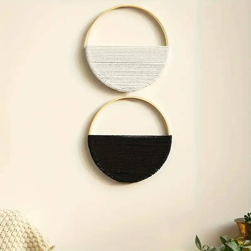 Huis Van Merken - Wholesale Wall Accent - 2pcs Handcrafted Bamboo Wall Art Set1