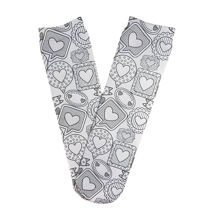 Color Me Hearts Socks, Comfort and Casual, Toddler to Adult for wholesale by Dapper Xpressions