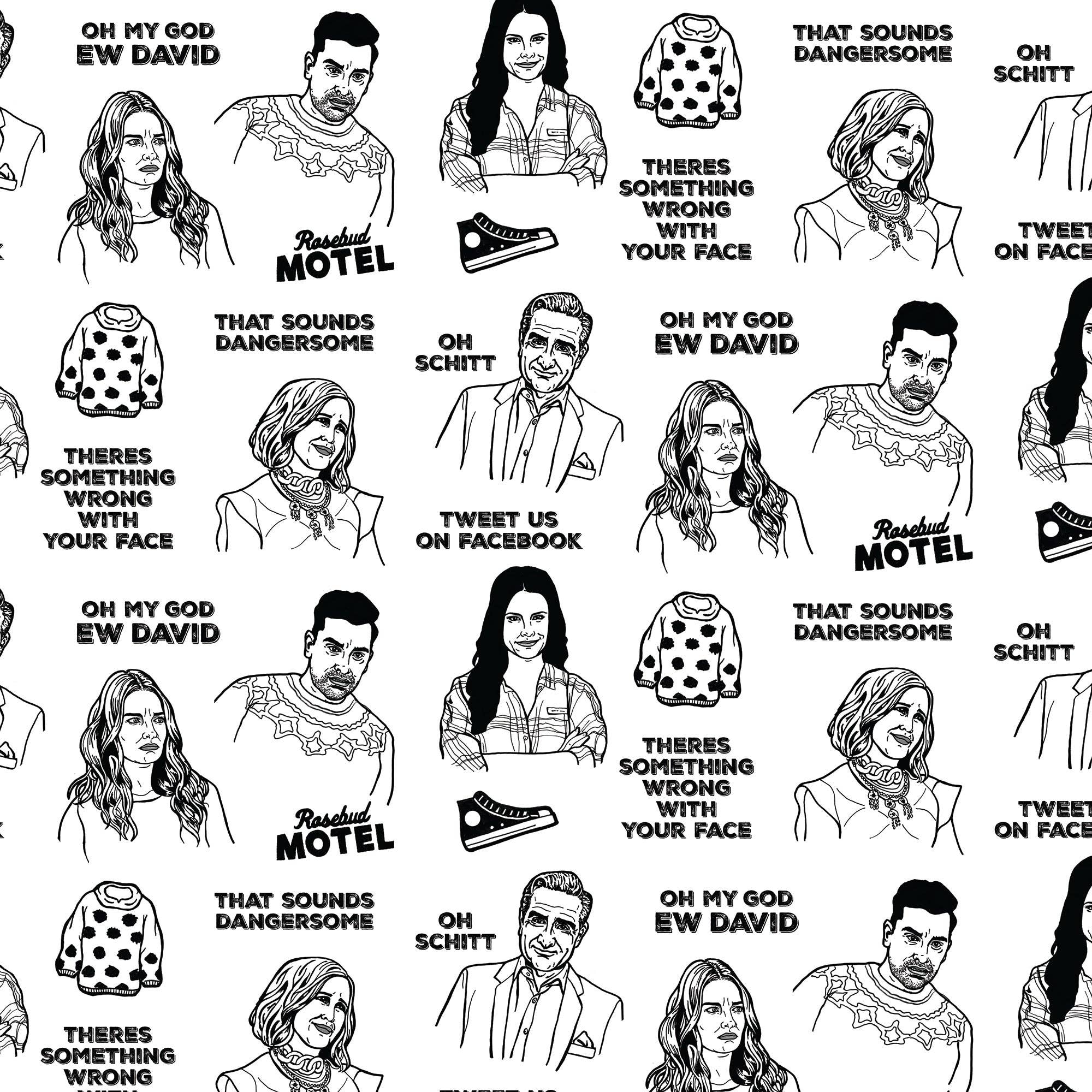 Design Corner - Wholesale Flat Wrap - Schitt's Creek Gift Wrap 24"x36" Sheet2