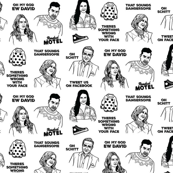 Design Corner - Wholesale Flat Wrap - Schitt's Creek Gift Wrap 24"x36" Sheet2