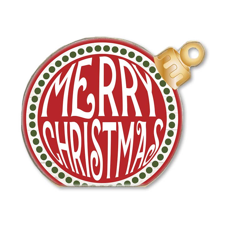 ORNAMENT DECORATIVE TABLETOP SITTER MERRY CHRISMAS DOTS for wholesale by Jarmz Designs