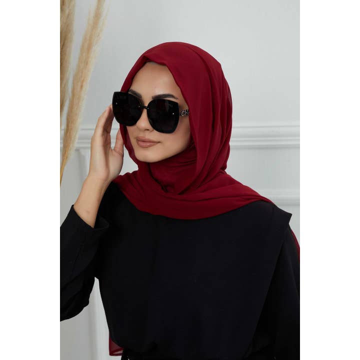 Aisha's Design - Wholesale Hijab – Women’s - Instant Chiffon Shawl Headscarf for Women with Cotton Bonnet Chiffon Turban Cap, Ready-to-Wear Soft Chiffon Shawl Instant Hijab Wrap,PS-4632