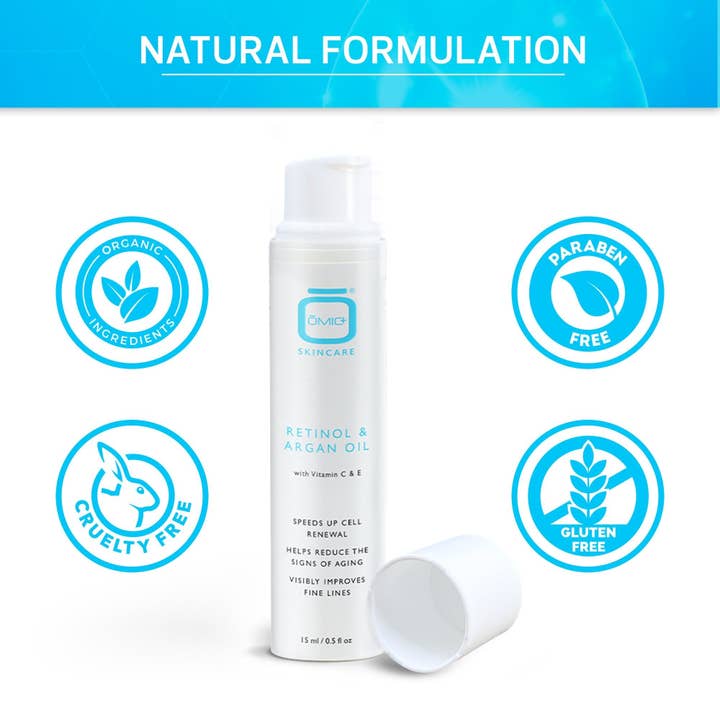 Omic Skincare - Wholesale Eye Cream/Gel - Omic+ Retinol And Argan Oil Eye Cream - Target Fine Lines Gently 15ml5