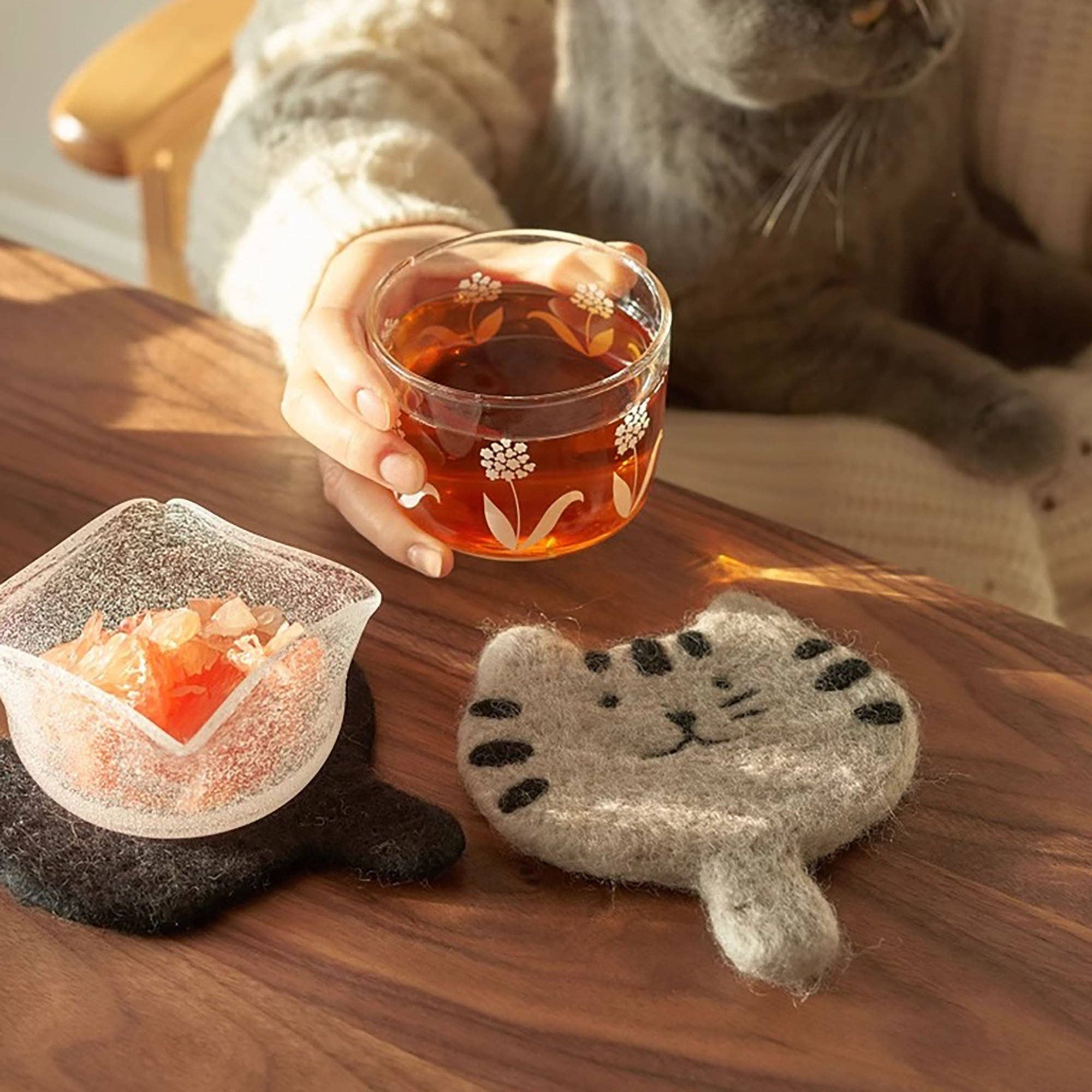 MinoCraft - Wholesale Coasters - Handmade felt coaster with animal patterns15