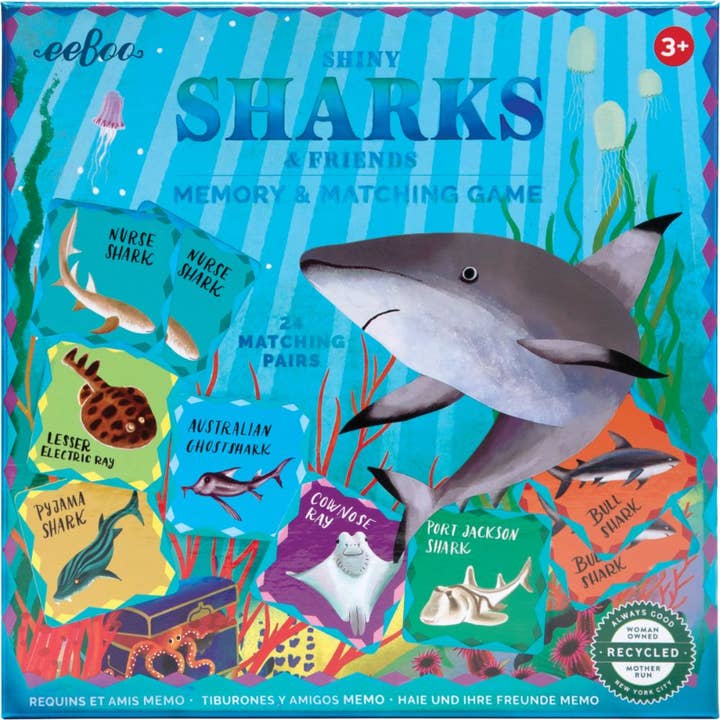 eeBoo Memory Match Game - Shark Friends for wholesale by Bobangles