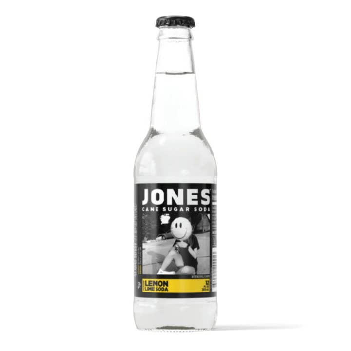 Jones Lemon Lime, 12ct Glass Bottles for wholesale by Grandpa Joe's Candy Shop