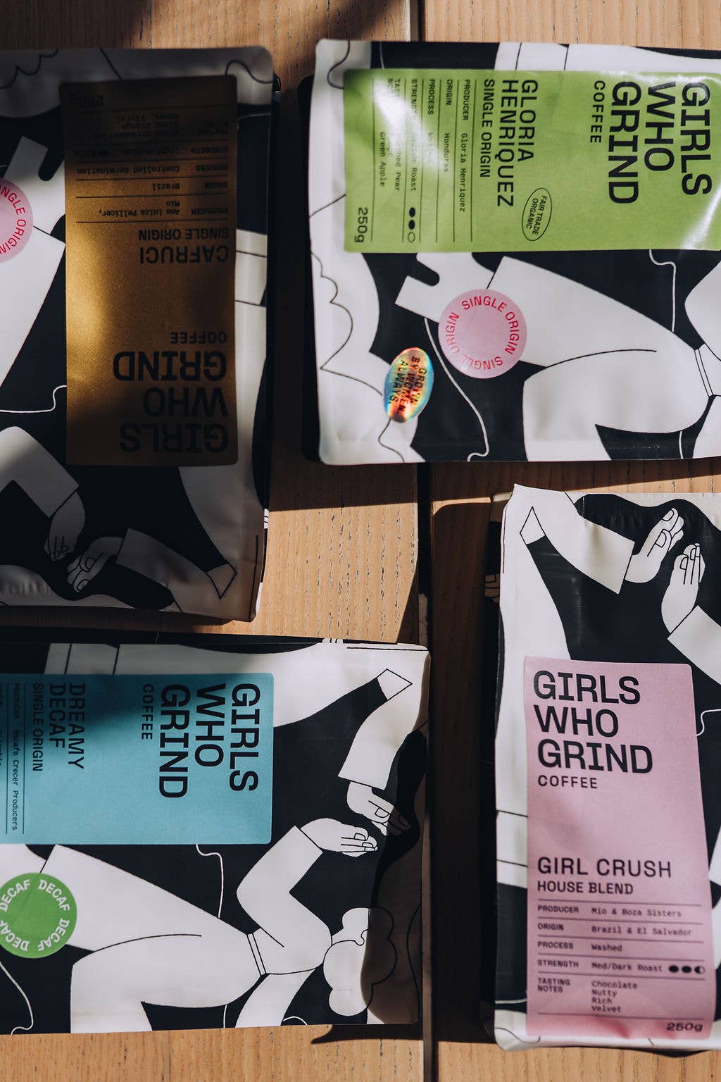 Girls Who Grind Coffee - Venta al por mayor Café en grano - Granos de café descafeinado Dreamy Decaf de Racafe Crecer, Colombia3