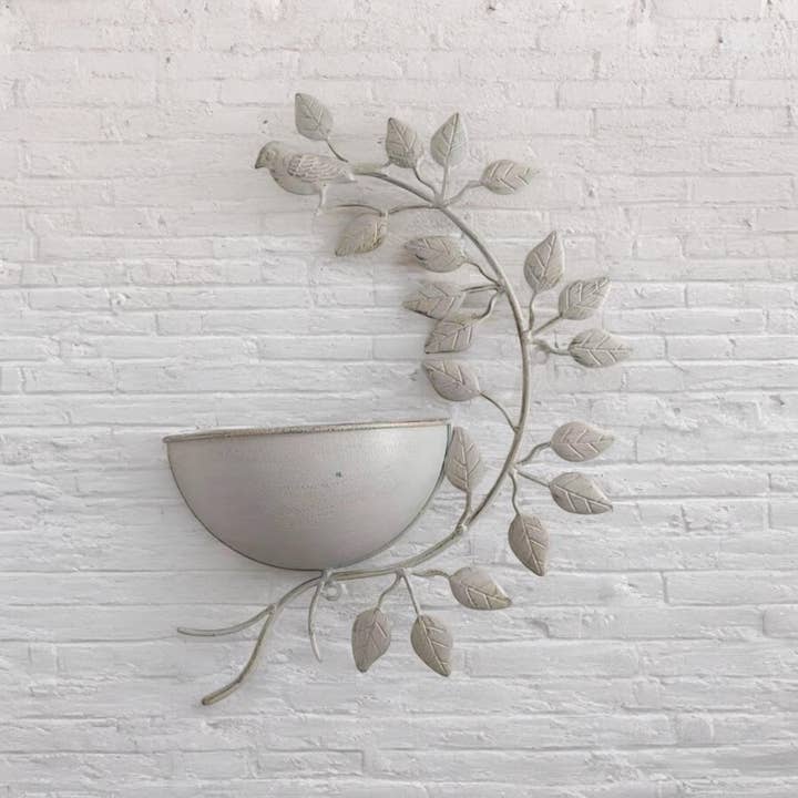 Fioriera da giardino in metallo color crema da 42 cm per la vendita all'ingrosso da parte di Minster Stylish Living Ltd