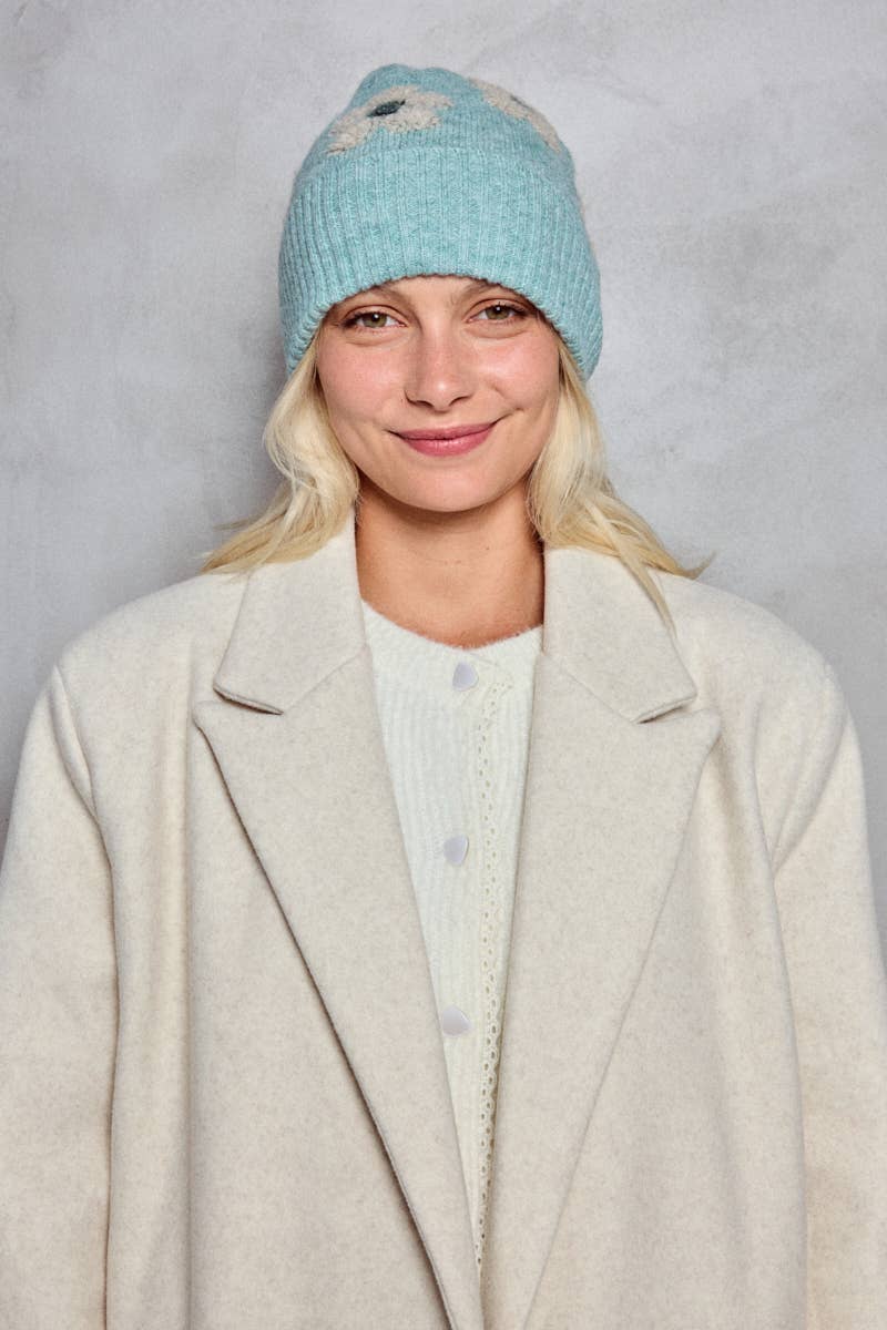 BYREN | ÉLINE L'ATELIER - Wholesale Beanie - Women's - Floral Wool Beanie MJ206SD5