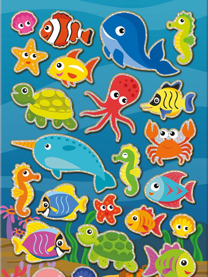 Autocolantes Brilhantes Amigos do Mar por atacado de Paper Projects Ltd