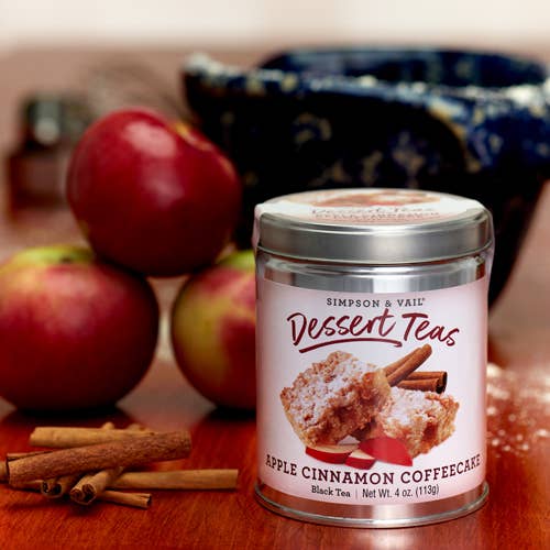 Simpson & Vail - Wholesale Loose Tea - Apple Cinnamon Coffeecake Black Dessert Tea - 4 Ounce Tin4