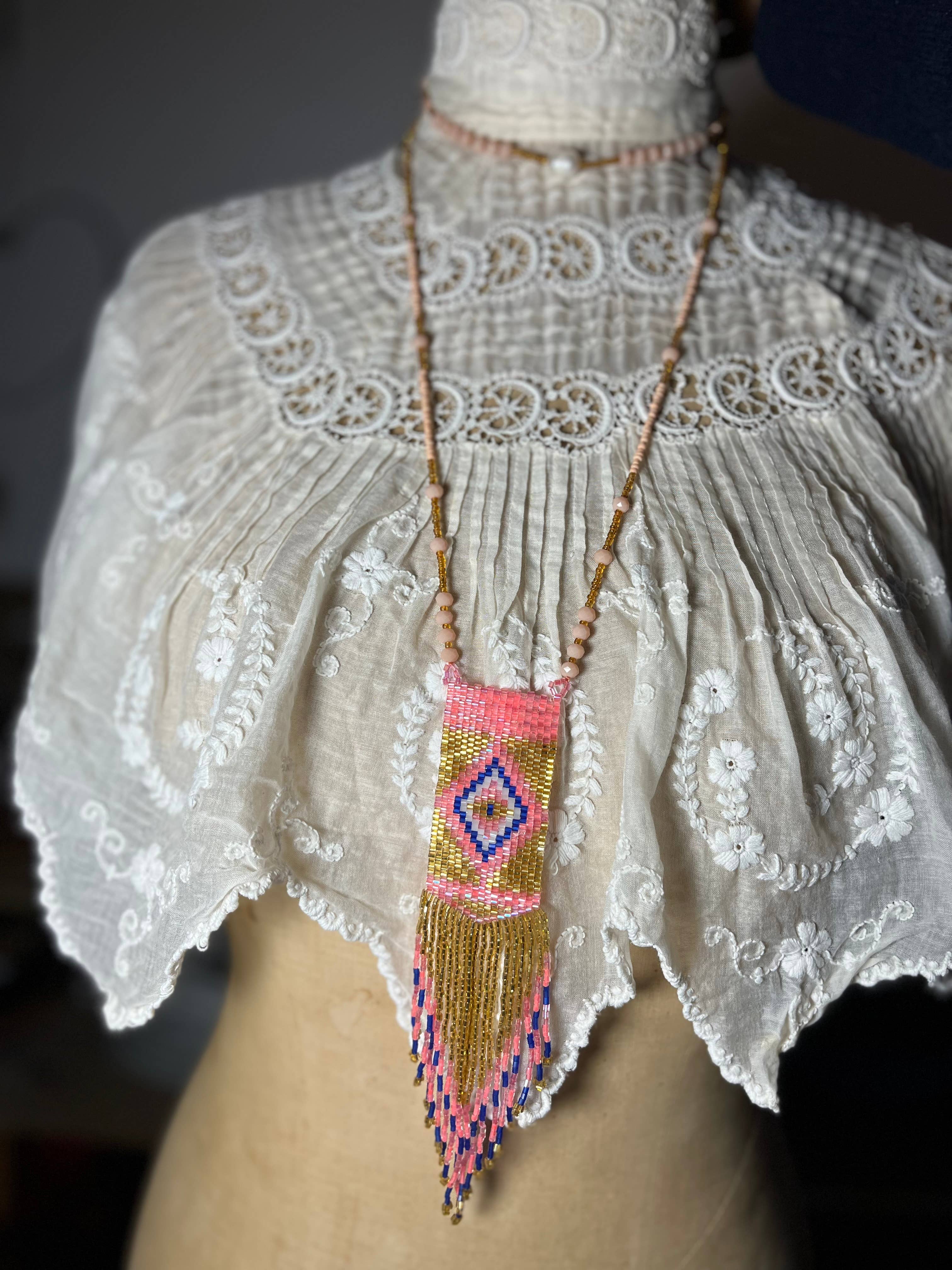 Flora Jane Paris - Wholesale Y-Neck/Lariat Necklace - DOUBLE ROW INDIAN PEARL NECKLACE15