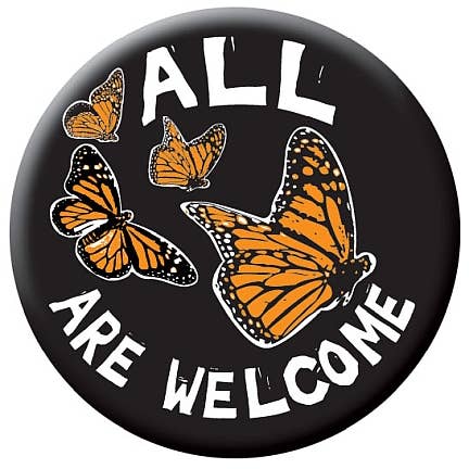 Button - All Are Welcome for wholesale by Syracuse Cultural Workers