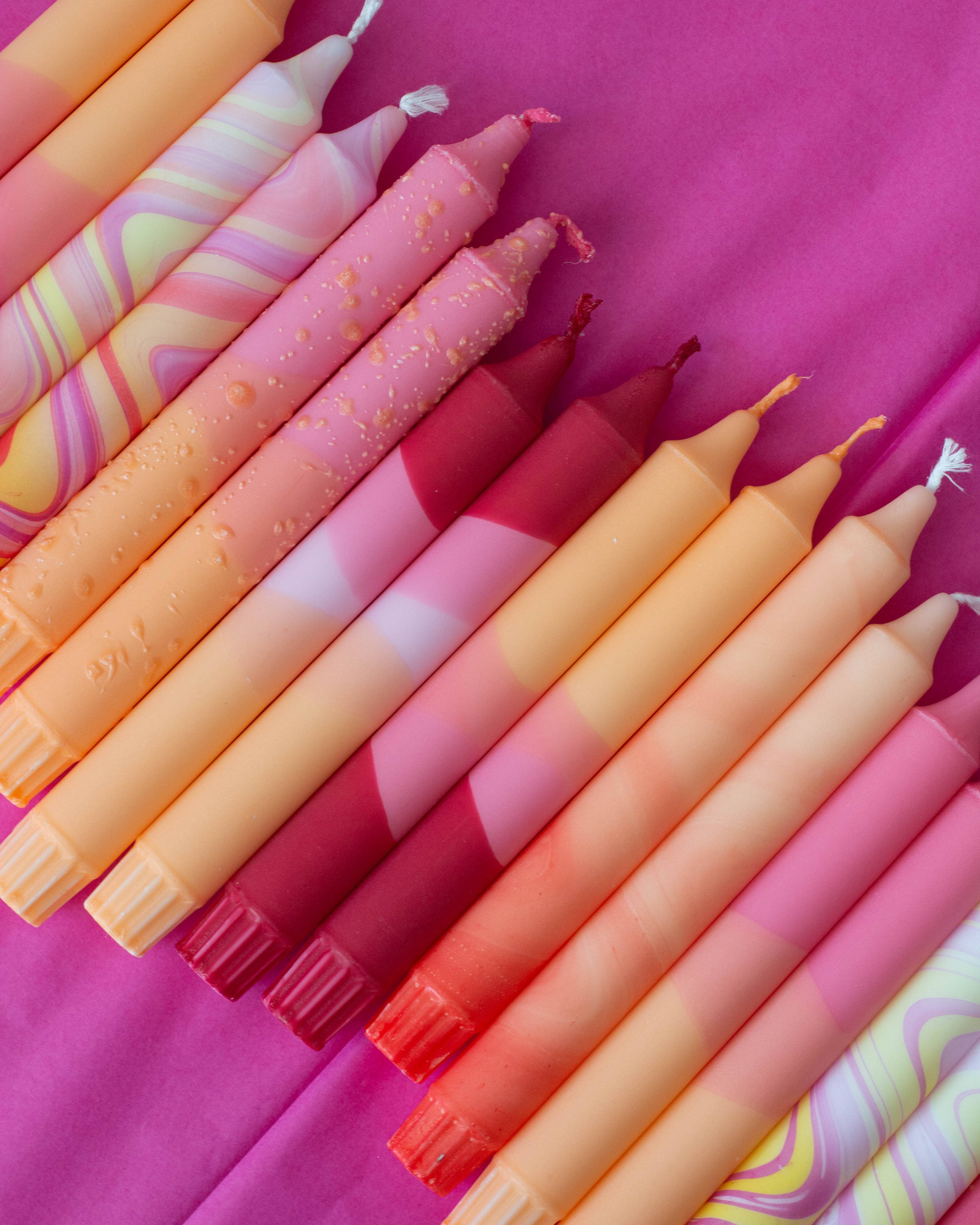 Nordtrice - Wholesale Tapered Candle/Candlestick - Taper candles - Sunset Mix3