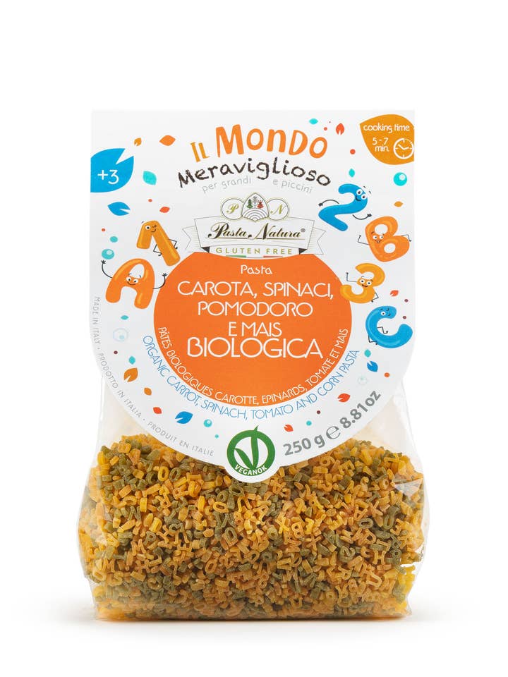 LETTERINE and NUMERI Bio & Gluten Free for wholesale by PASTA NATURA