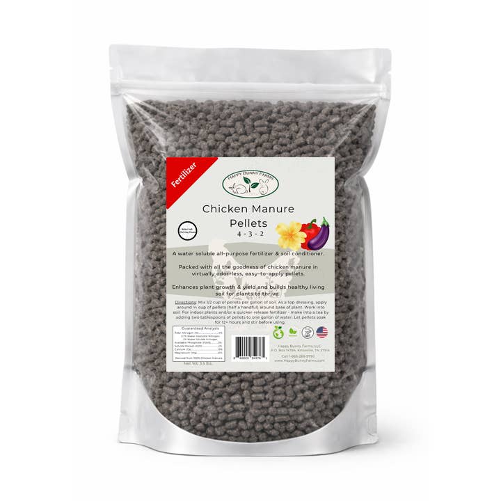 Chicken Manure Pellets Fertilizer and Soil Rebuilder, Org. for wholesale by Happy Bunny Farms