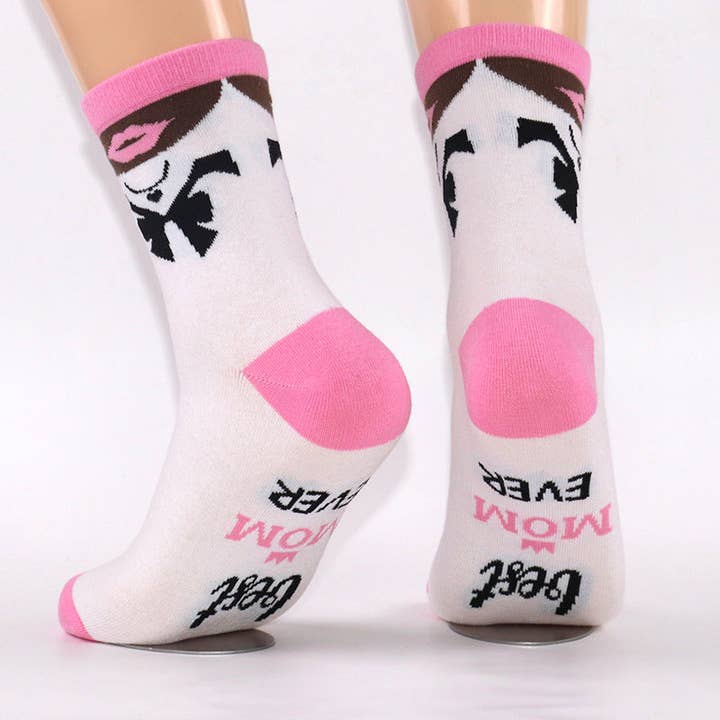 Relay Goods - Wholesale Socks - Women's - Mid-Tube Cotton Mom Mother's Day Gift Letter Jacquard Socks