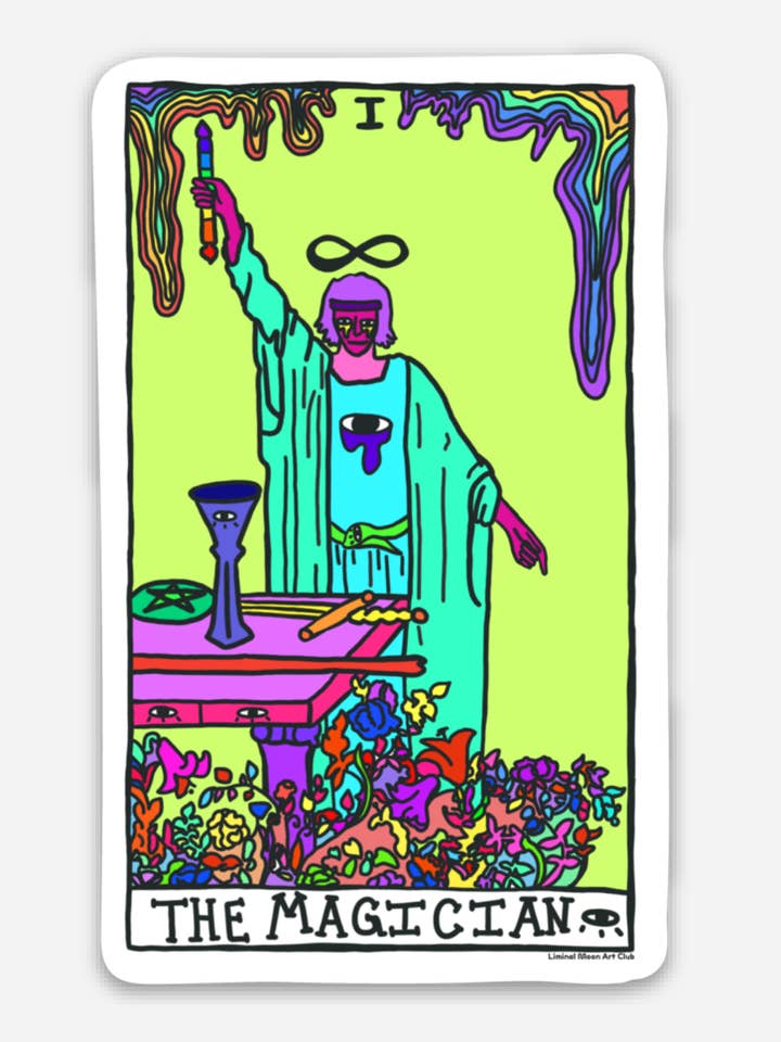 The Magician Tarot Sticker for wholesale by Liminal Moon Art Club