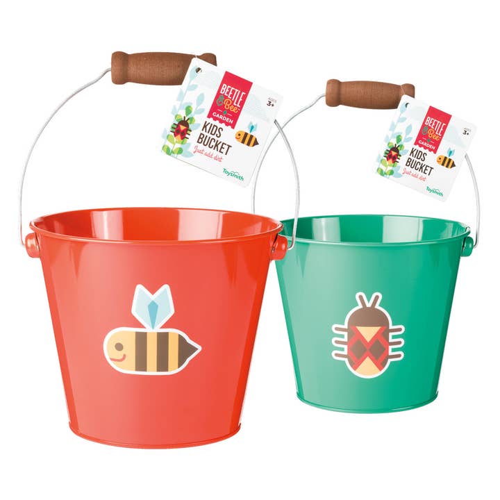 Beetle & Bee Kids Bucket, Garden, Beach, Assorted Colors for wholesale by Toysmith