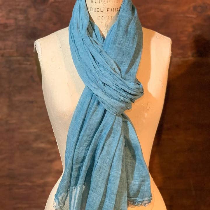 Dolma - Wholesale Sjaal - Dames - Stone Washed Katoenen Sjaal Wit (meerdere kleuren aan de binnenkant)10