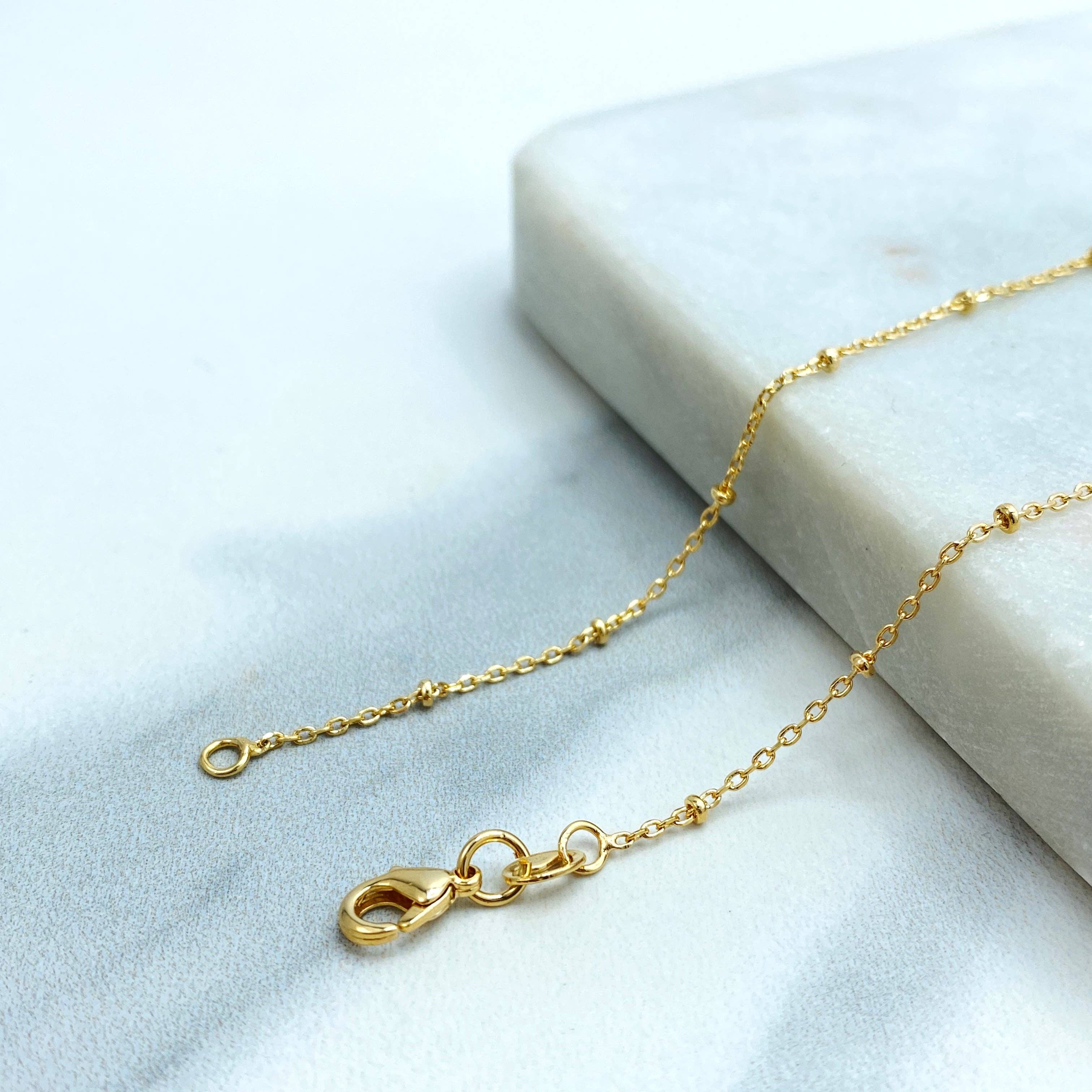 Luxus Accessories - Wholesale Individual Charm/Pendant - 18k Gold Filled Multicolor Enamel Cuban Flag Pendant, Cuban Flag Charm, Bandera de Cuba, Patriot Cuba Flag Pendant0