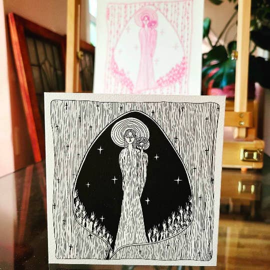 Virgin and Child Card - Art Deco for wholesale by weriem