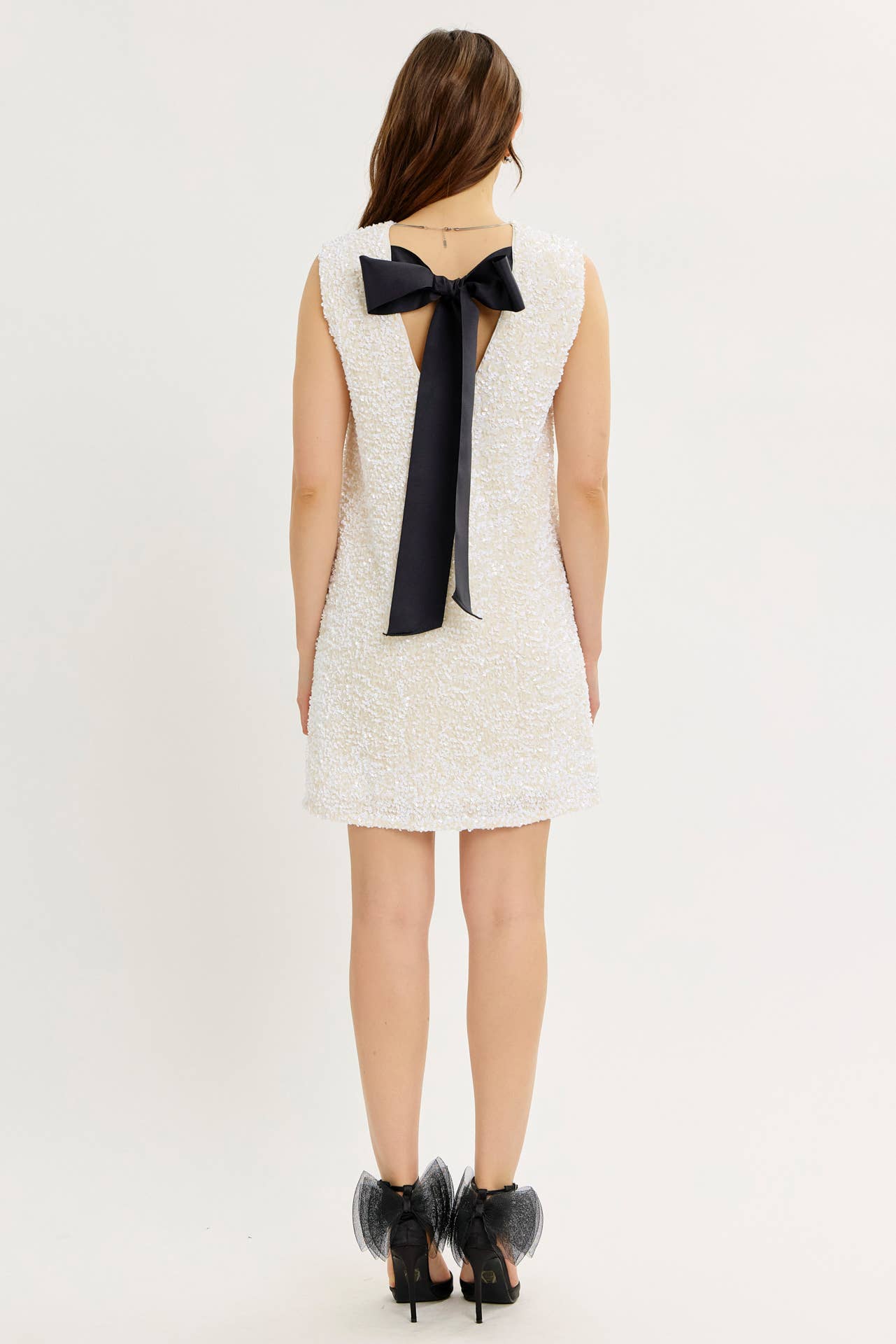 idem ditto - Vente Robe – femme - ROBE EN VELOURS À PAILLETTES MAGIQUES DE FÊTE AVEC RUBAN CONTRASTÉ AU DOS28