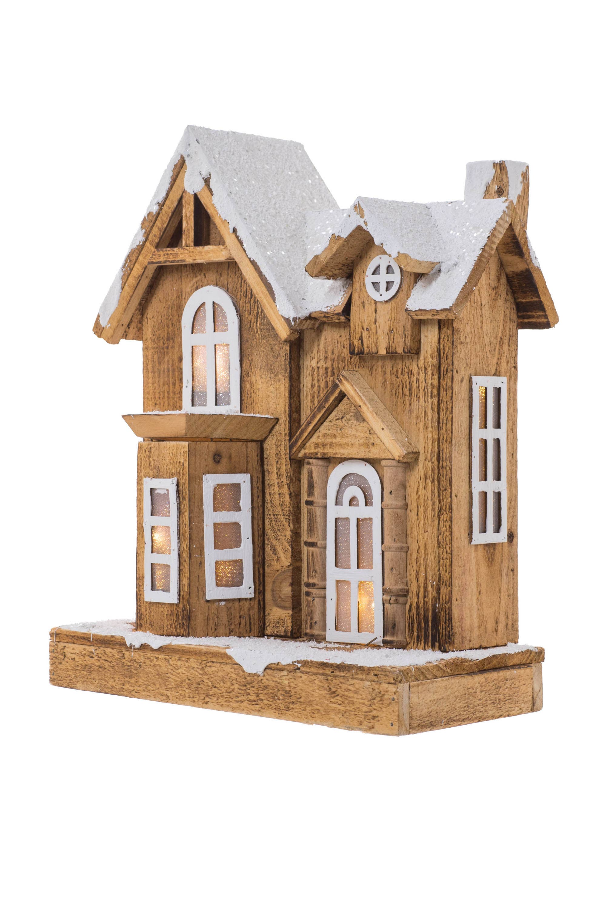 Starlight Collection - Vendita all'ingrosso Decorazione natalizia - Esposizione di Casa Classica a LED con Glitter Bianco/Fumoso1