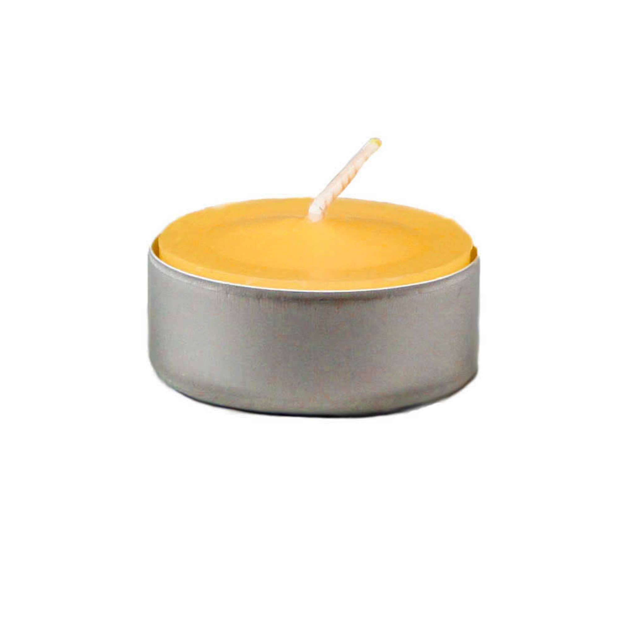 Honey Candles - Wholesale Tea Light Candles - Natural Beeswax Tealight Candles - Aluminum Cup2