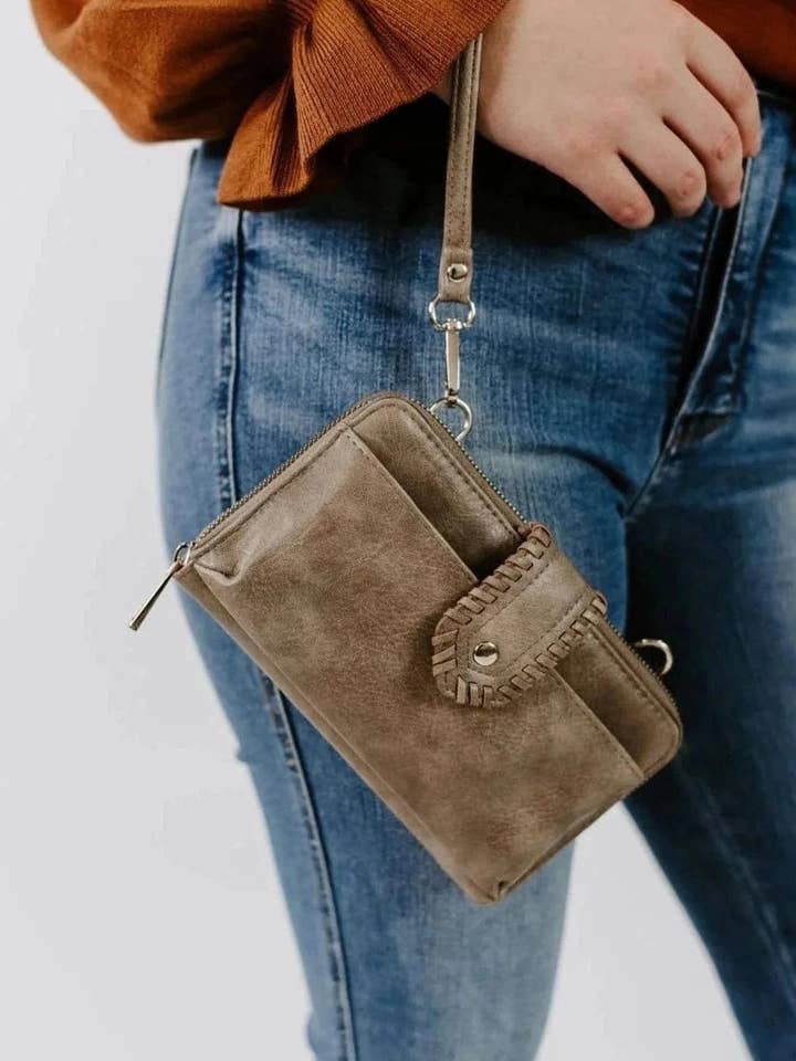 SV32087WW Jolie Crossbody Wallet With Boho Wrist Strap for wholesale by MiMi Wholesale