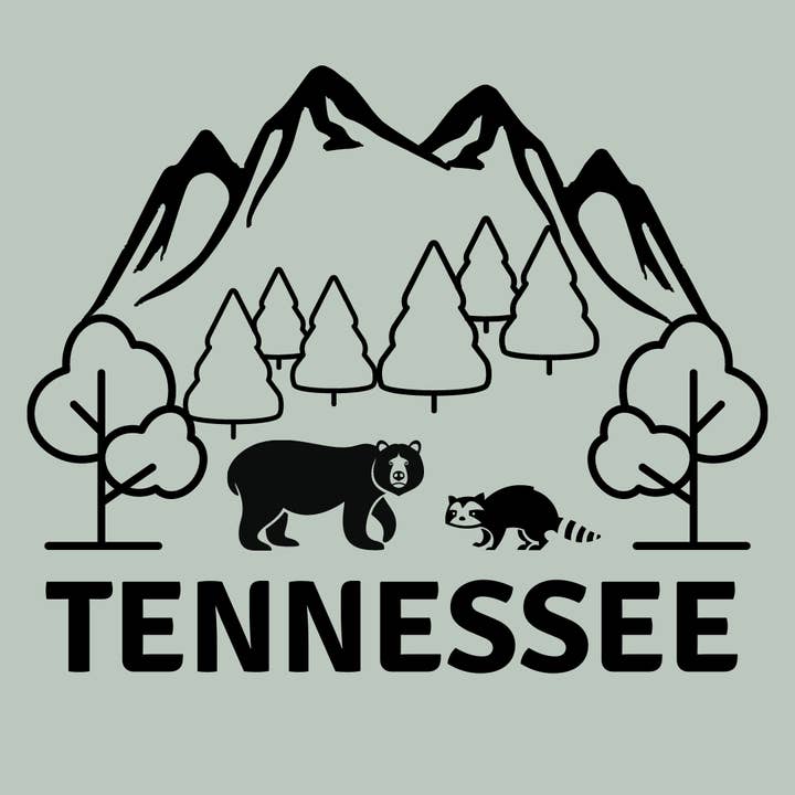 Tennessee Mountains Sticker for wholesale by Front Porch Design Co.