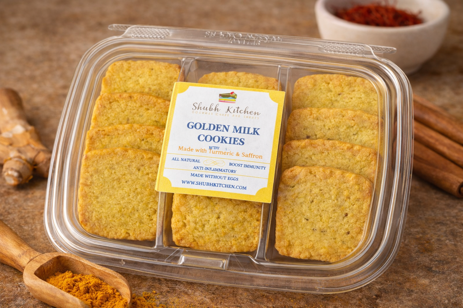 Shubh Kitchen LLC - Wholesale Cookie - Golden Milk Cookies3