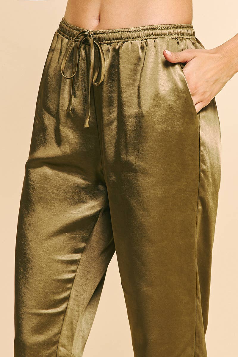 PINCH - Wholesale Pants - Women's - SATIN STRAIGHT PANTS - 5370B13