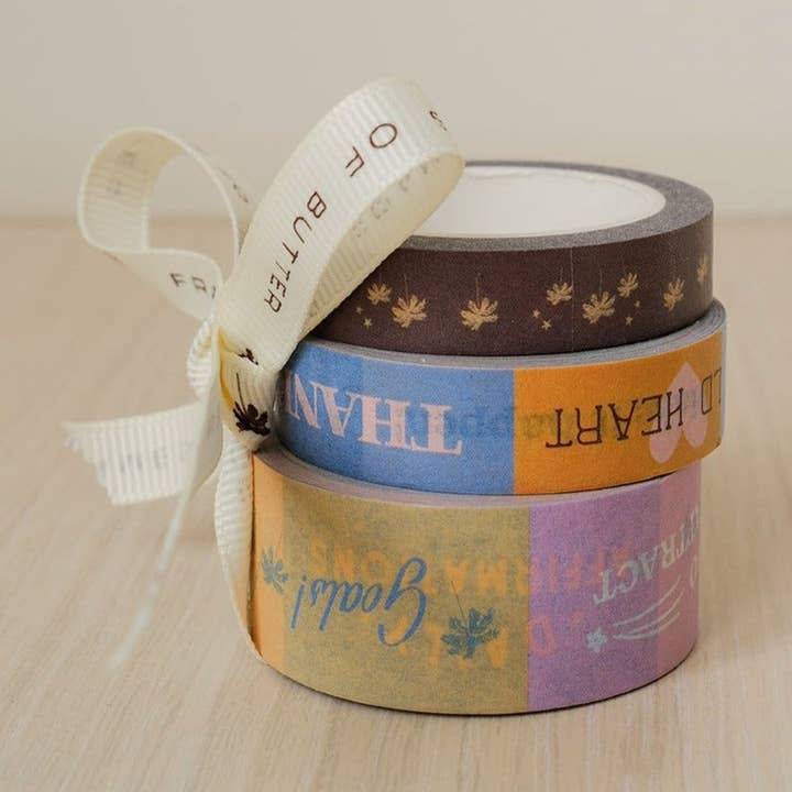 El diario indica el juego de cintas Washi para venta al por mayor de Frames of Butter